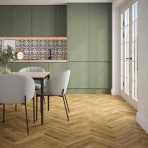 River Boyne Oak Aqua Herringbone